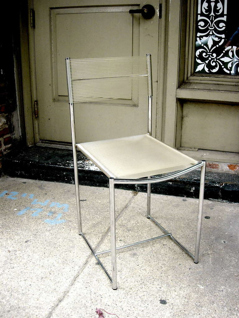 Set of 4 Italian spaghetti chairs by Giandomenico Belotti