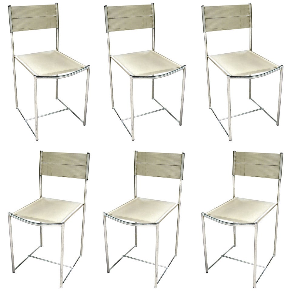 Set of Four Italian Spaghetti Chairs by Giandomenico Belotti