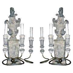 Set of Six Italian Style Three-Arm Sconces of Large-Scale 5