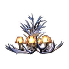 Vintage Six-Light Antler Chandelier