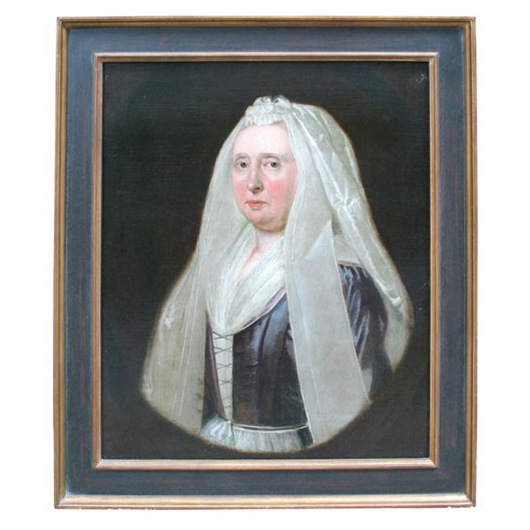 Portrait néerlandais de Mme Victoria Walsh du 18ème siècle en vente