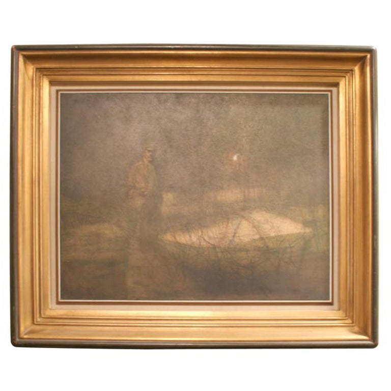 Oil on Board by Armand Merizon For Sale
