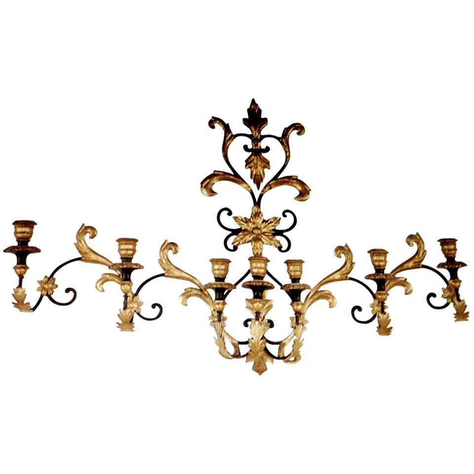 Seven-Arm Monumental Wall Sconce