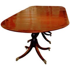 Exceptional English Regency 20
 Long Mahogany And Rosewood Dining Table