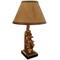 18th Century Giltwood Fragment Mounted as Lamp 4
