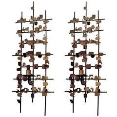 Pair of Midcentury Wall-Mounted Sculptures by Jean Mahan 11