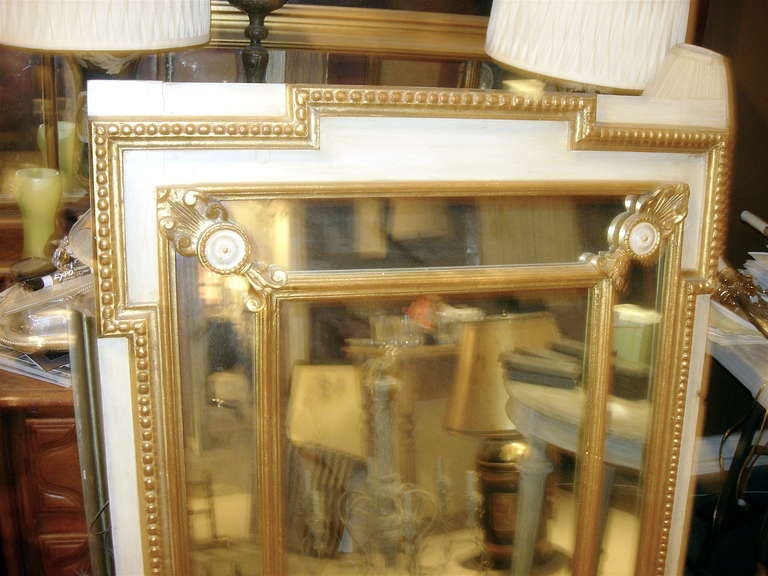 British Regency Style Mirror with Painted and Giltwood Decoration For Sale