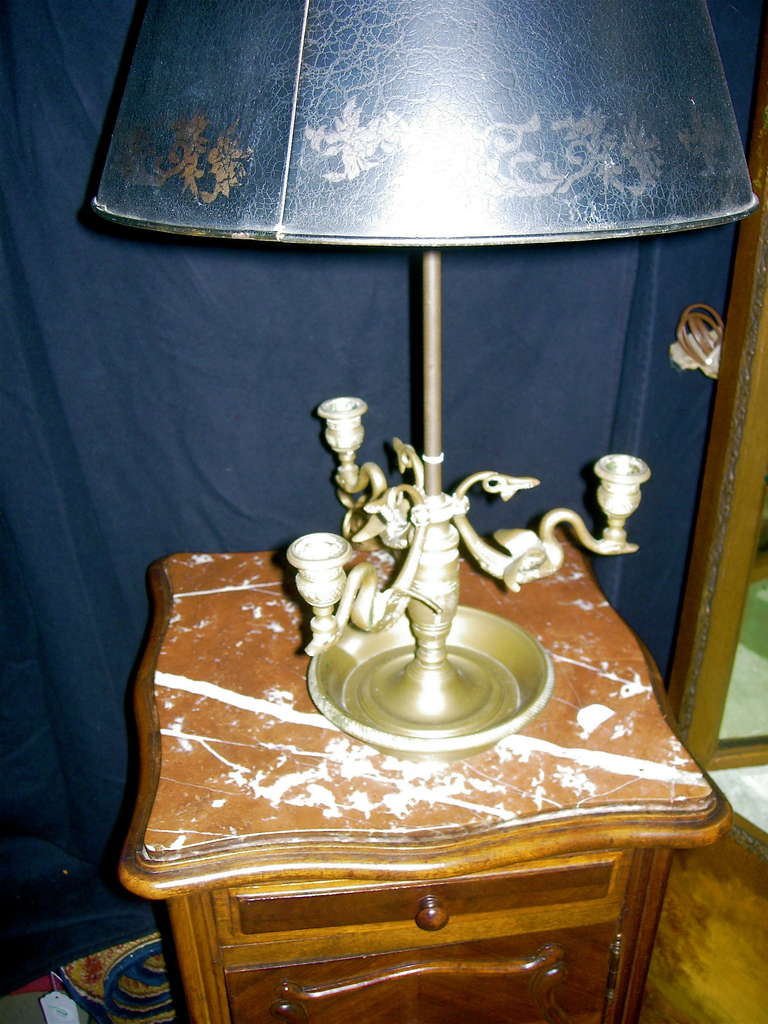 Bronze-Bouillotte-Lampe im Empire-Stil (Erstes Kaiserreich) im Angebot
