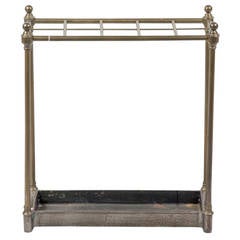 Handsome 19th Century English Brass and Iron Umbrella Stand