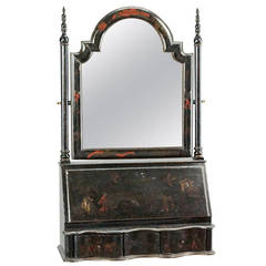 Chinoiserie Ebonized Wood, Fall-Front Vanity 2