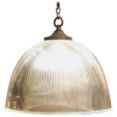 Ribbed Glass Dome Light