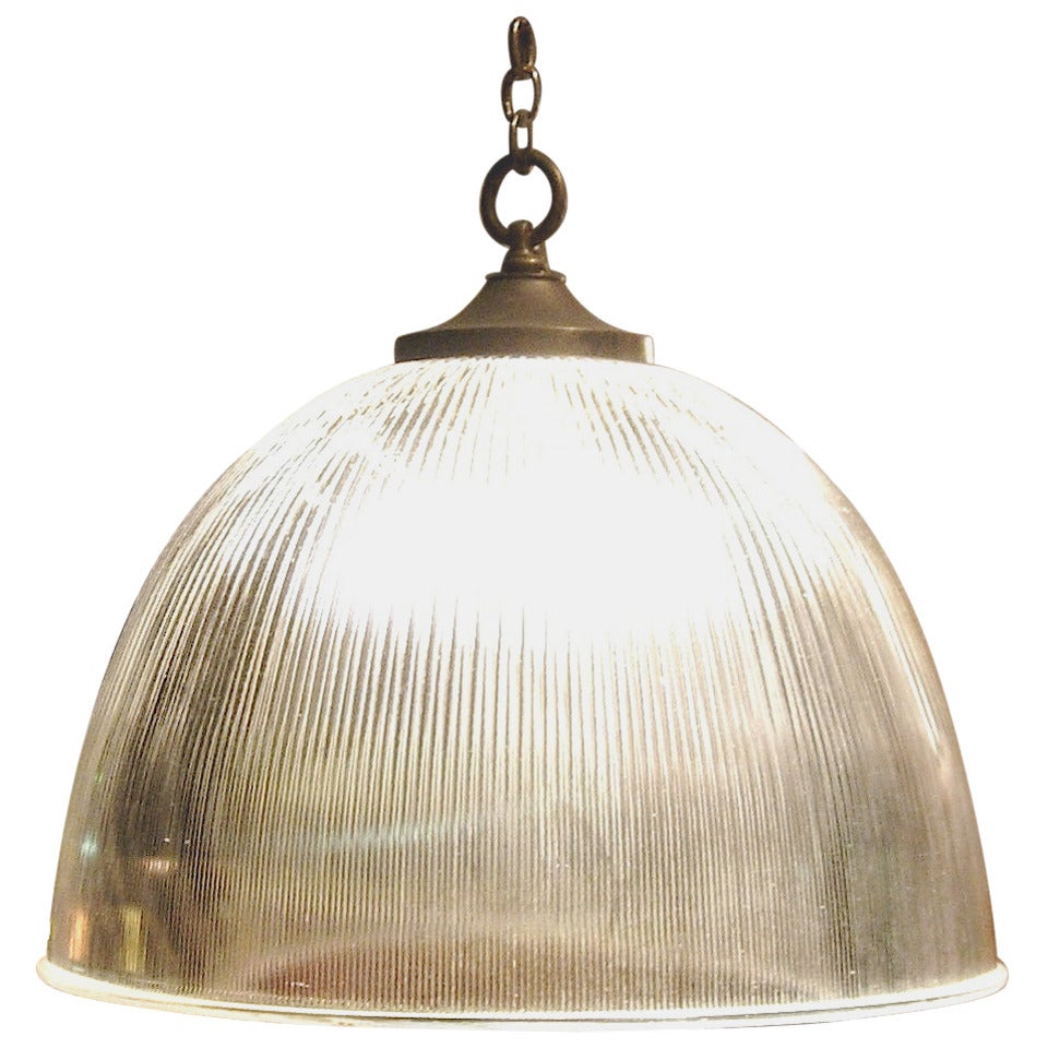 Ribbed Glass Dome Light