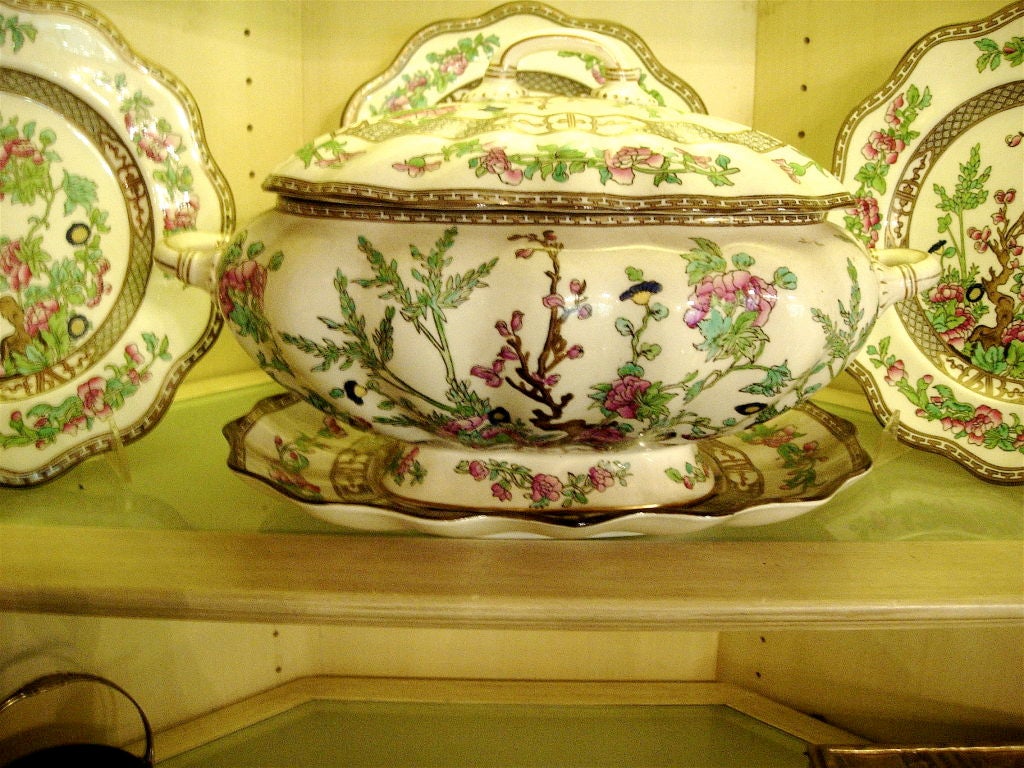 Extensive Collection of Coalport Indian Tree Porcelain