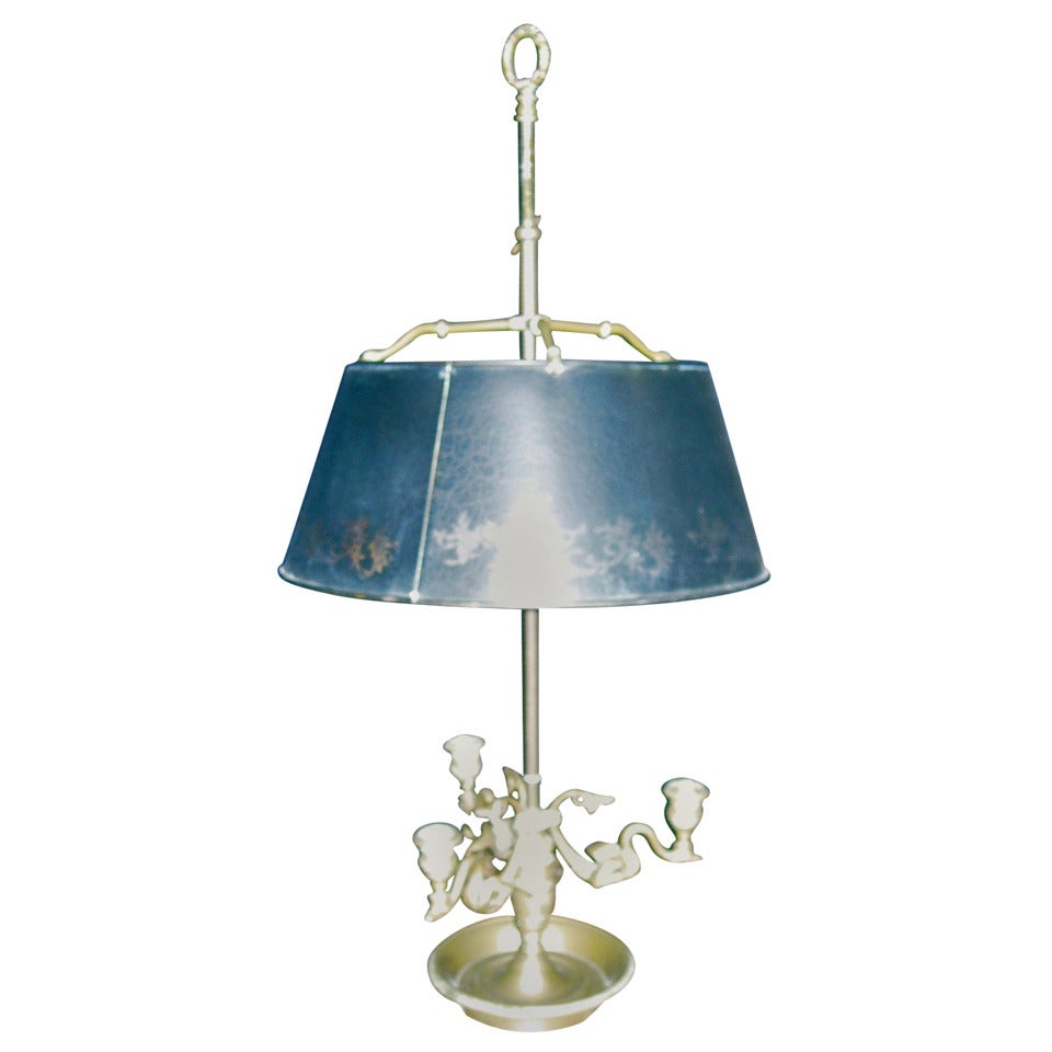 Bronze-Bouillotte-Lampe im Empire-Stil im Angebot