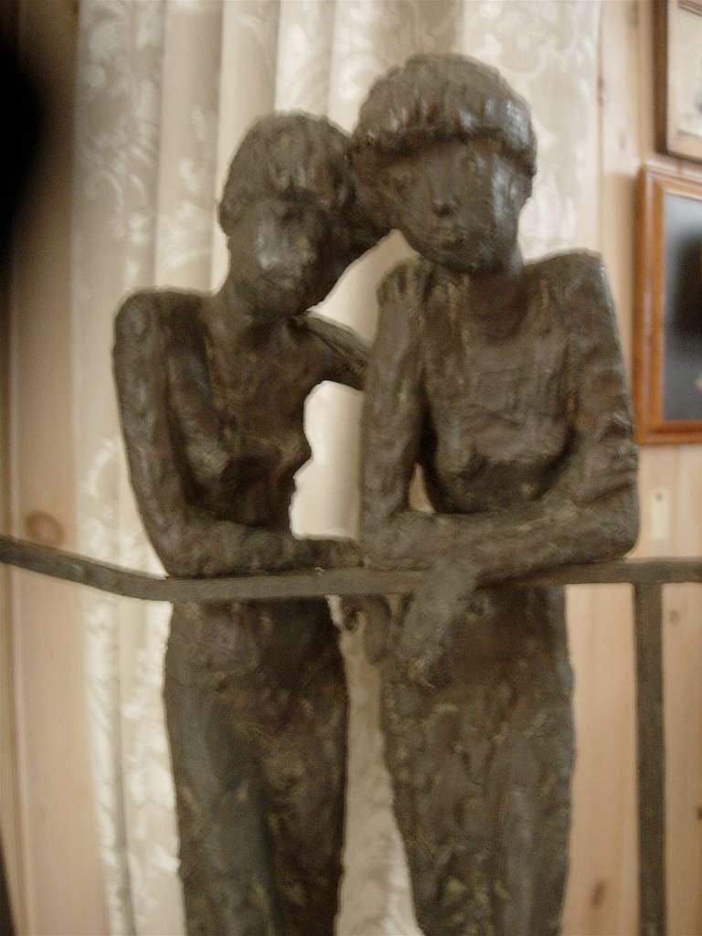Suisse Sculpture de deux femmes à la manière d'Alberto Giacometti en vente