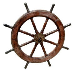 Antique Ship's Wheel.