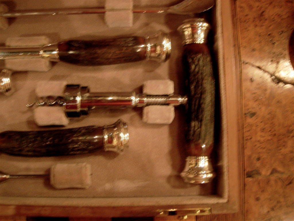 John Hasselbring Six Piece Sterling Silver, Horn, and Chrome Bar 3