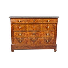 Early 19th Century Flame Mahogany Chest.