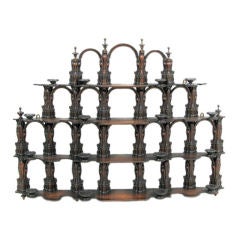 19th Century English Maghogany Hanging Etagere.