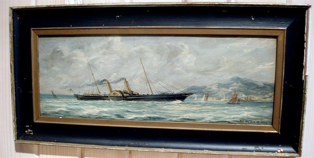 19TH CENTURY ENGLISH SCHOOL PAINTING OF SHIP