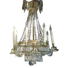 EARLY 19TH CENTURY RUSSIAN GILT BRONZE AND CRYSTAL CHANDELIER 2