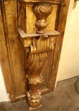 19th century Italian carved wood console or wall bracket. Great entry way piece.