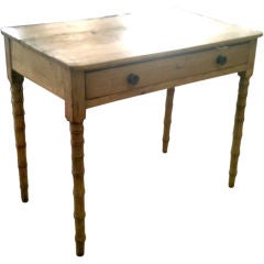 Antique English Regency Single Drawer Side Table, Pine