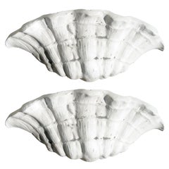 One Pair Shell Form Sconces after Serge Roche.  Nicely Done