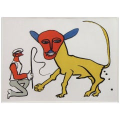 Vintage Alexander Calder (american 1898-1976) Lion Tamer.