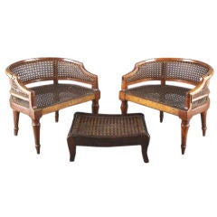Absolutely Adorable Pair Of English Regency Childs Bergeres 11