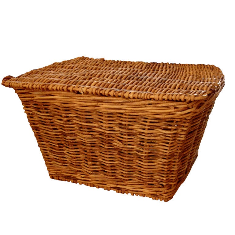 19th Century Monumental English Harvest Basket For Sale