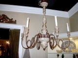 Charming Pair Of Italian 18th Style Six Arm Chandeliers, Priced Per Chandelier