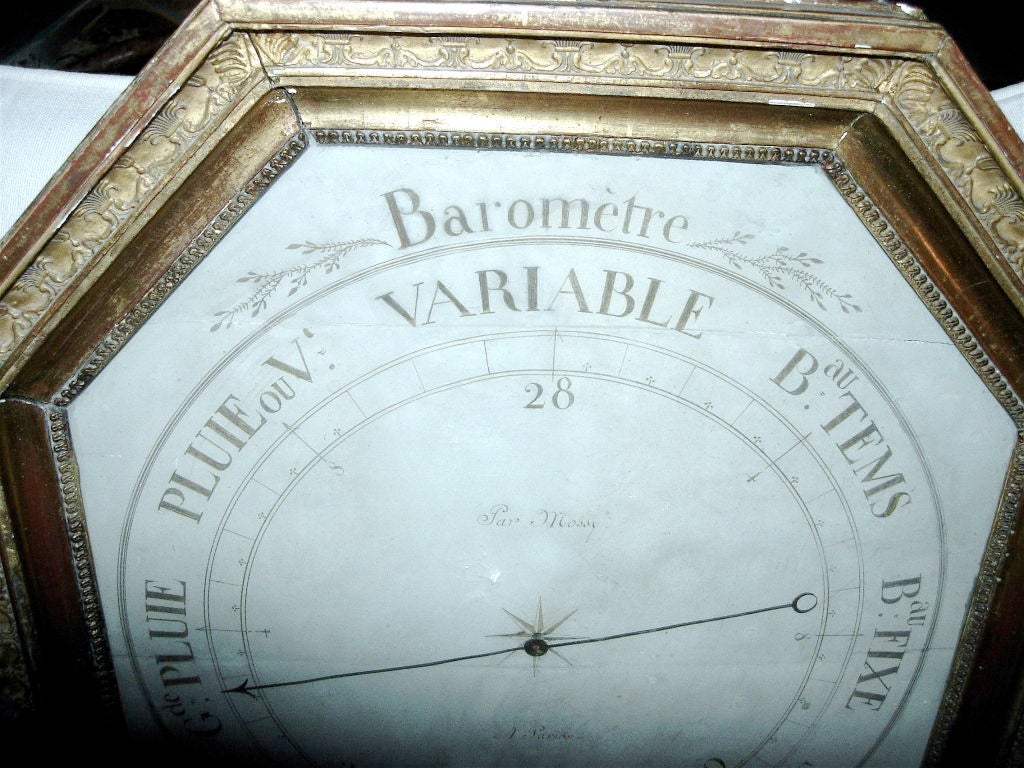 Early 19th Century French Gesso And Giltwood Barometer 1
