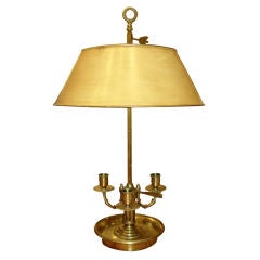 Empire Style Bouillotte Lamp With Tole Shade