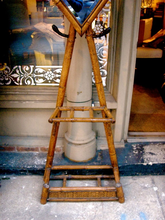 Charming 19th Century Bamboo Hall Tree 95"