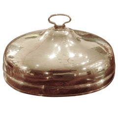 19th Century Silver Sheffield Meat Dome, Hand Hammered.