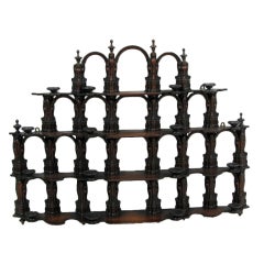 19th Century English Mahogany Hanging Etagere.