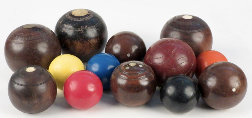 Collection of Assorted Lawn and Bocce Balls