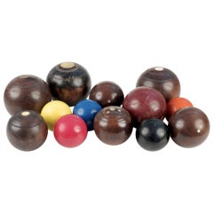 Collection of Assorted Lawn and Bocce Balls