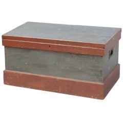 Antique American Low Chest With Old Painted Finish, Great Coffee Table