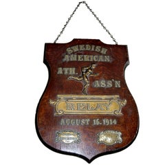 Early 20th Century Relay Trophy Plaque
