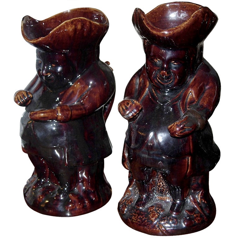 Pair of Bennington Toby Jugs For Sale at 1stDibs