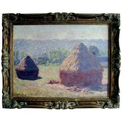 Large Giclee Print on Canvas of a Monet in Giltwood Frame 1