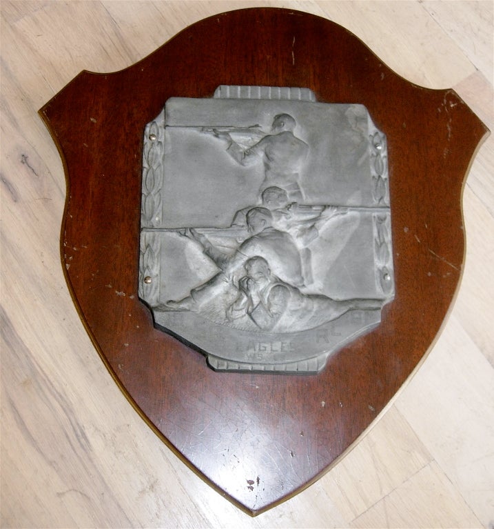 English Athletic commemorative wall plaque.