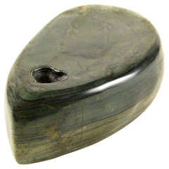 18th Century Chinese Ink Stone with Peach Shaped Water Well