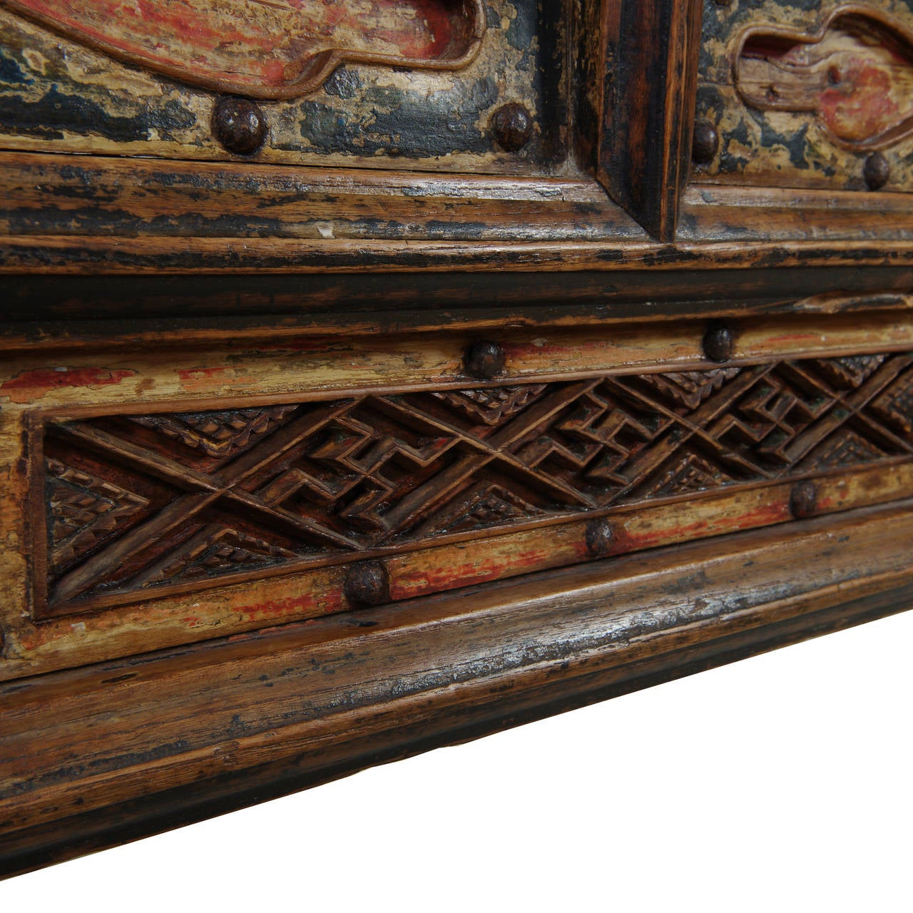 Early 19th Century Painted Altar Coffer In Good Condition In Chicago, IL
