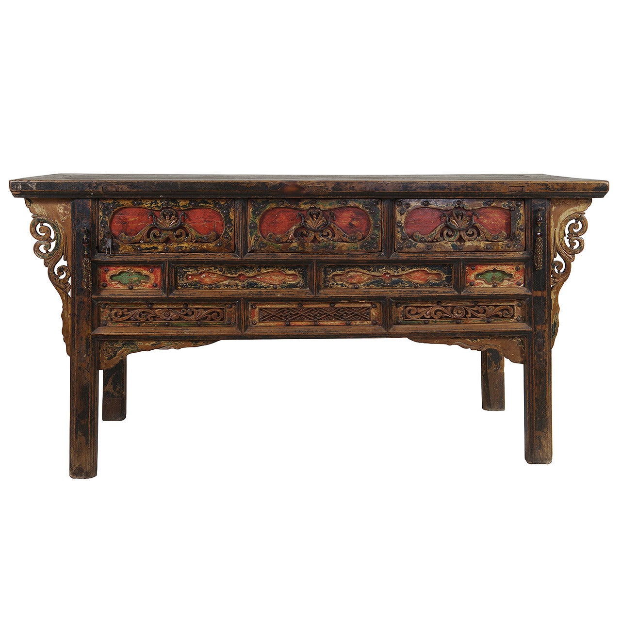 Early 19th Century Painted Altar Coffer