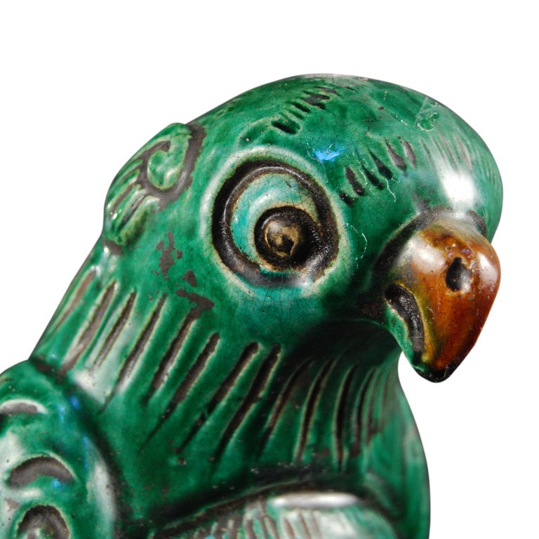 Pair of Small Parrot Incense Burners