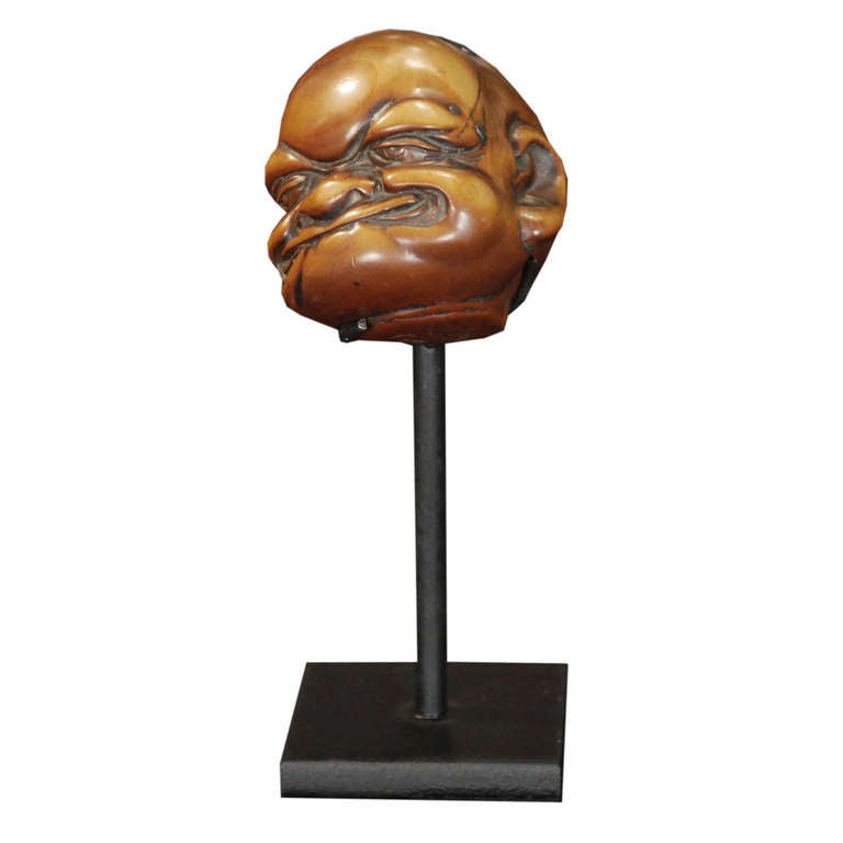 Seven Japanese Netsuke Masks In Excellent Condition In Chicago, IL