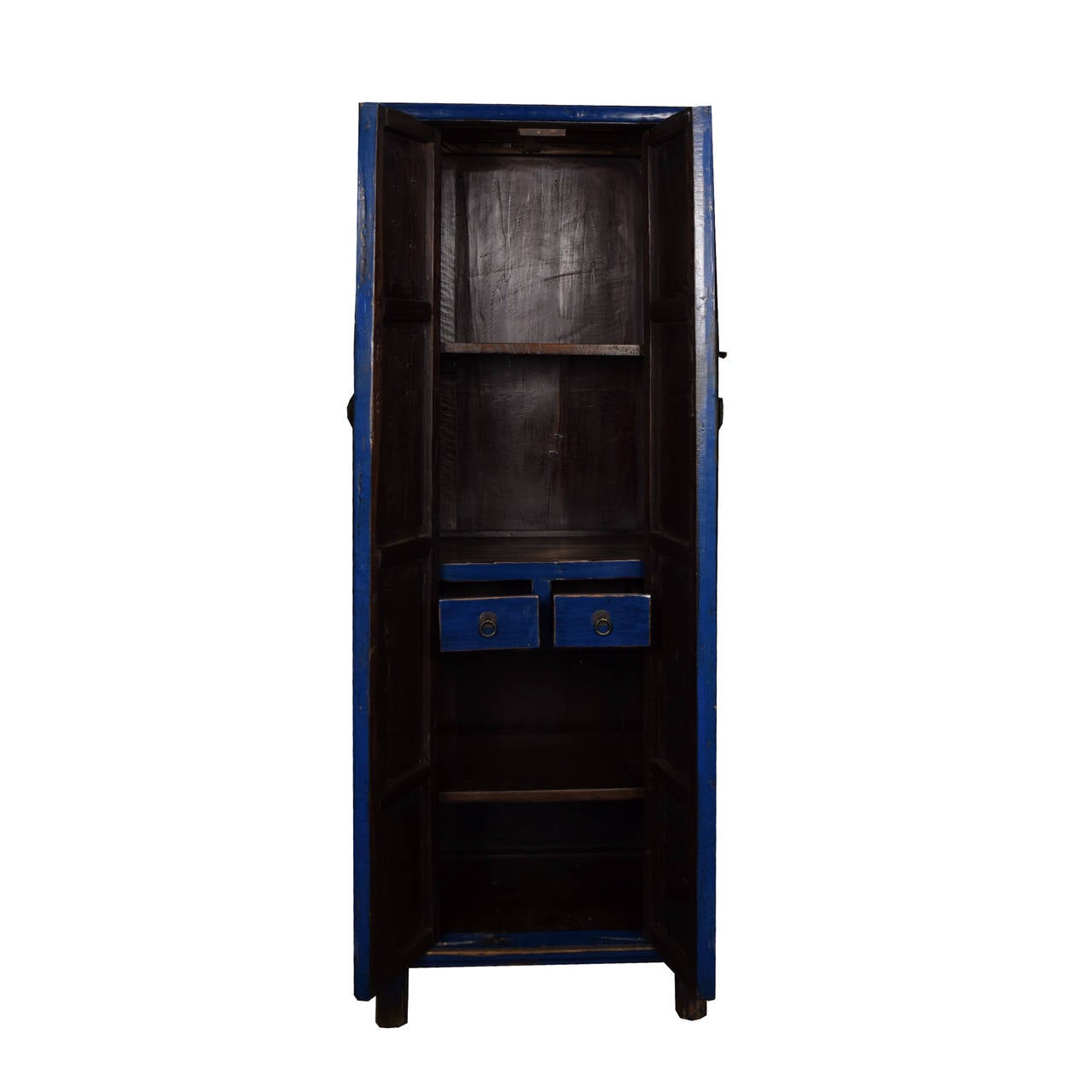 Chinese Early 20th Century Narrow Lapis Cabinet